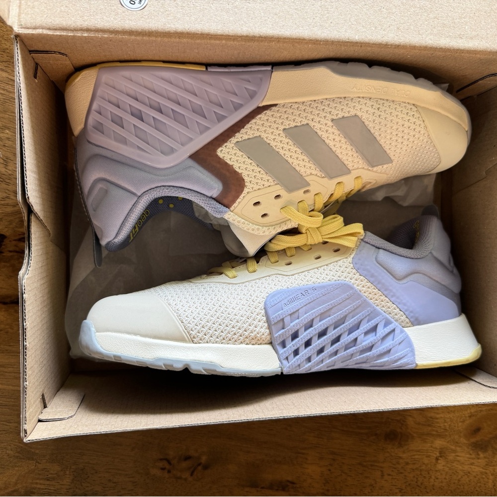 Adidas Lavender and White Dropset 3 Trainer Shoe